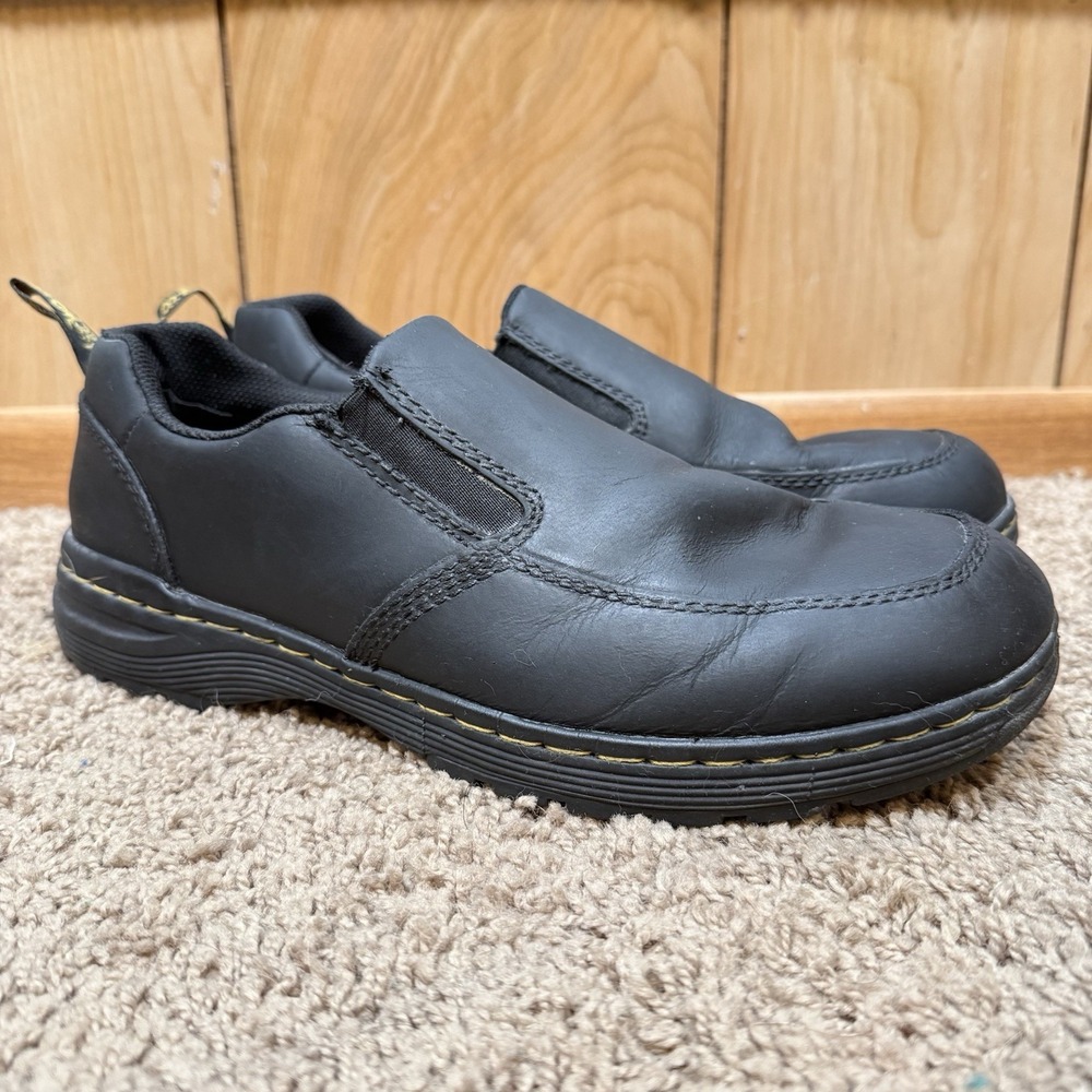 Dr Martens Brennan Leather Slip On Loafers - Men's Size 10 - Black